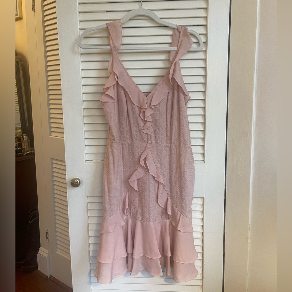 Gianni Bini Pink Ruffle Mini Dress
